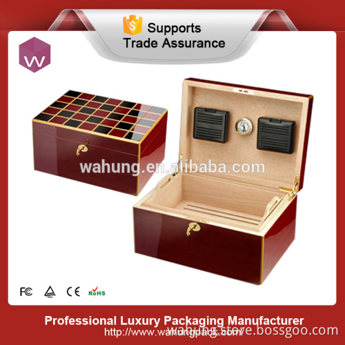 High-End Lacquer Spanish Cigar Box/Quality Blank Cigar Box With Lock